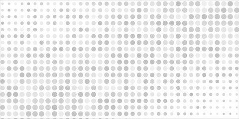 Technology banner design with white and grey arrows. Abstract geometric vector background with dot circle pattern for wide banner