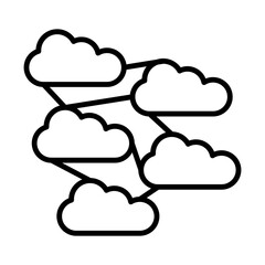 MultiCloud Strategy line icon