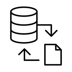 Cloud Code Repository line icon