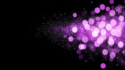 Vibrant Purple Bokeh Lights in a Dynamic Abstract Background