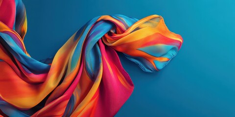 Obraz premium Scarf background with Scarf and place for text