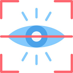 Eye Scan flat icon
