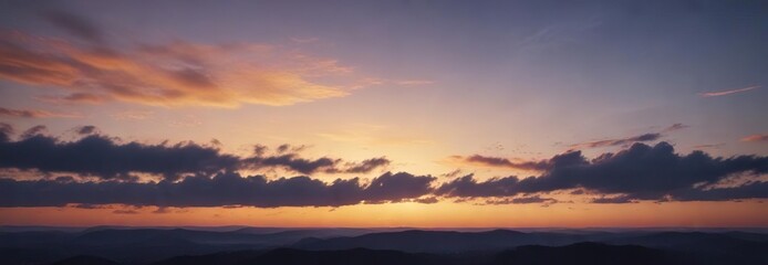 Obraz premium Gentle abstract yellow and orange tones blending with darkening blue sky during sunrise, gradient, natural, blue