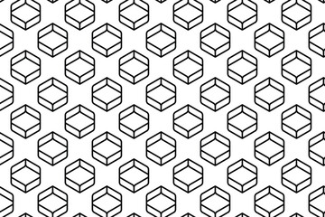 Abstract cube hexagon shape background. Vector banner design. Hexagons pattern. Geometric abstract background with simple hexagonal elements. Medical. Vector digital art banner