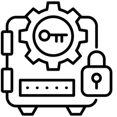 Fototapeta premium Password Manager line icon