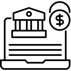 Banking line icon