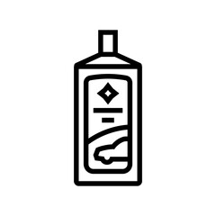 polishing compound car care line icon vector. polishing compound car care sign. isolated contour symbol black illustration