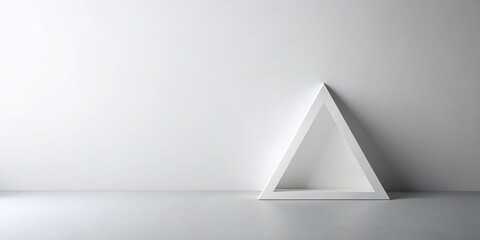 White Triangle Background Abstract Minimalist Design, Geometric Shapes, Simple Clean Wallpaper, Modern Art, Clean Background, White Triangle, Abstract Background, Geometric Background