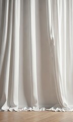 Soft white curtain background with blurred window light , ambiance, light bulb, white curtain