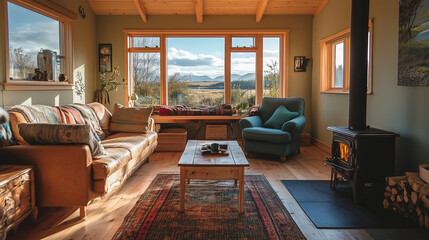 Modern style house with beautiful natural view