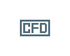 CFD logo design vector template. CFD