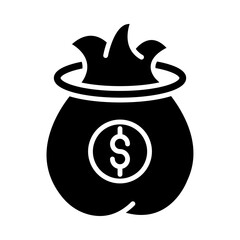 Money Bag glyph icon