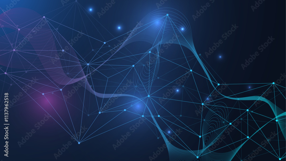 Canvas Prints ai technology abstract background. ai generative art creative banner concept in the digital style. h