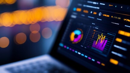 Fototapeta premium Digital Tax Submission Interface: Visualizing Financial Data with Advanced Graphs and Charts
