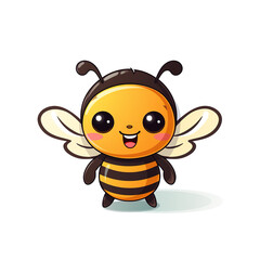 Obraz premium bee isolated with white background