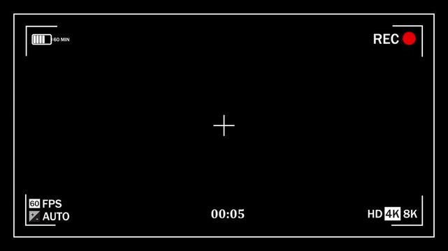 View Camera Frame Overlay background with alpha channel, background with alpha, background with alpha channel 4K animated