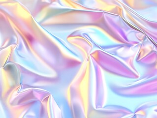 Naklejka premium A soft, pastel-themed holographic foil texture with subtle rainbow gradients on a smooth surface