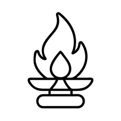 eternal flame icon, remembrance day line art, remembrance icon - simple black line art icon of eternal flame, for topic celebrations. topic vector art.