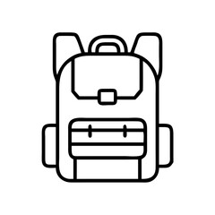 soldier s backpack icon, veterans day icon line art, veterans icon - simple black line art icon of soldier s backpack, for veterans day celebrations. veterans vector art.