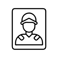 soldier s silhouette icon, veterans day icon line art, veterans icon  - simple black line art icon of soldier s silhouette, for veterans day celebrations. veterans vector art.