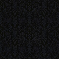 Dark Damask Seamless Pattern 