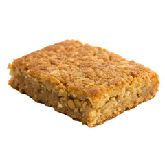 Oat flapjack on transparent background