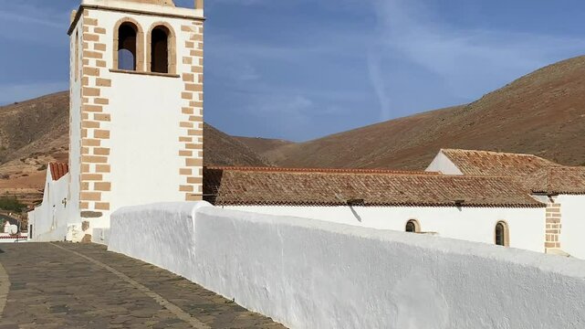 Church of Saint Mary of Betancuria, Fuerteventura,Spain. Initially built in a French Gothic style in 1410 and has quite a tragic history