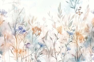 Fondo flores de acuarela estilo gotico