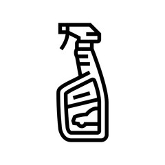 glass cleaner car care line icon vector. glass cleaner car care sign. isolated contour symbol black illustration
