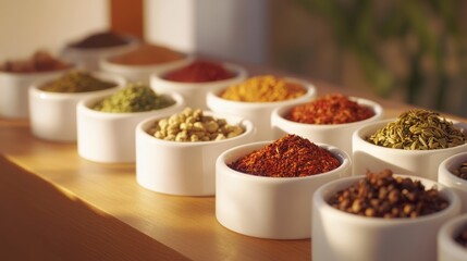 Herbs and spices. Spice ingredients background