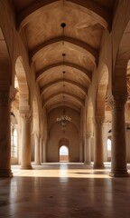 Fototapeta premium Grand halls and ceilings of the Al Fahidi Fort , grand hallways, ornate details, ancient architecture