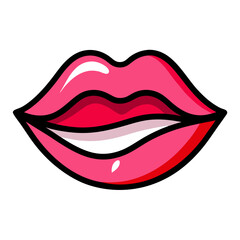 Valentine’s Day Lips Vector Art.