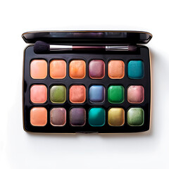 Eyeshadow makeup case on white background