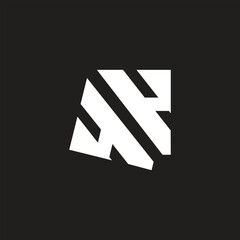 Initial letter HH silhouette logo design, elegant and stylish art icon logo