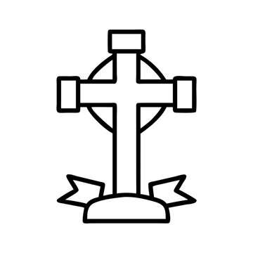 black celtic cross icon clip art preview