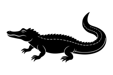 Alligator Silhouette  vector illustration