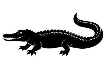 Alligator Silhouette  vector illustration