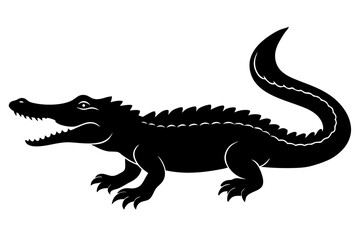 Alligator Silhouette  vector illustration