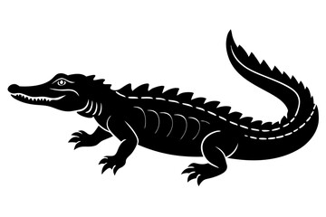 Alligator Silhouette  vector illustration