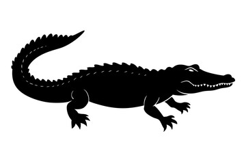 Alligator Silhouette  vector illustration