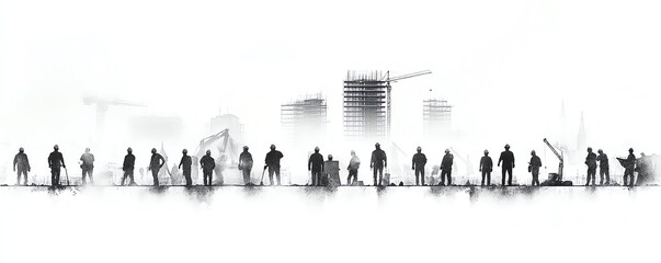 Naklejka premium Construction collaboration