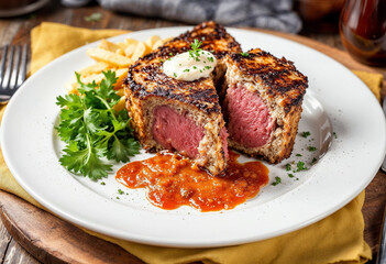 lamb chops with vegetables