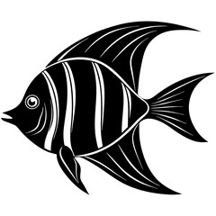 Angelfish Silhouette  vector illustration