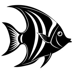 Angelfish Silhouette  vector illustration