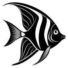 Angelfish Silhouette  vector illustration