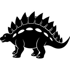 Ankylosaurus Silhouette  vector illustration