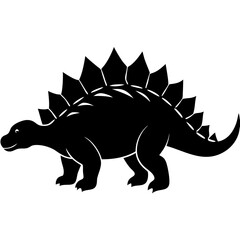 Ankylosaurus Silhouette  vector illustration