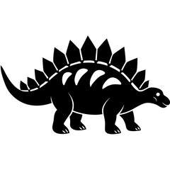 Ankylosaurus Silhouette  vector illustration