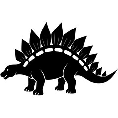 Ankylosaurus Silhouette  vector illustration