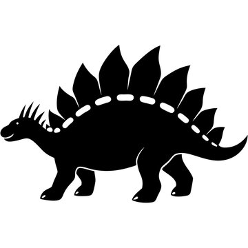 black stegosaurus silhouette walking clip art preview